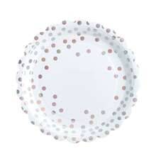 30 pièces Assiettes jetables à bordure à pois argentés, set de serviettes et de gobelets, convient pour les fêtes, anniversaires, mariages, pique-niques en famille