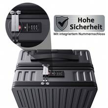 fangange 2-Piece Suitcase Set, 20 Inch And 24 Inch Suitcase, With Interior Compartments, Universally Rotating Silent Wheels, With High-Quality TSA Lock, Travel Suitcase Set, Robust Travel Luggage, Hand Luggage - màu đen - Xem 7