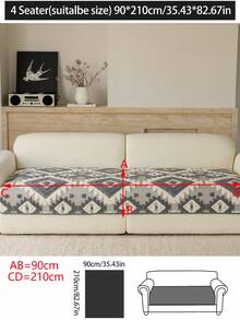 1pc Thick Plush Sofa Cushion Cover, Modern Simple Non-Slip Sofa Seat Pad, Dust-Proof And Washable Sofa Slipcover, Soft And Fade-Resistant, Pet-Friendly, Suitable For Bedroom, Office, Living Room, L-Shaped Sofa And 1/2/3/4-Seat Sofa, Light Gray