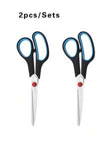 1/3pcs/Set Scissors With Ultra Sharp Blades, Multipurpose Sharp Sewing Craft Fabric Scissors For Office Home High/Middle School Student Office Teacher Art Supplies, Soft Comfort-Grip Right/Left Handles - Multicolor - View 14