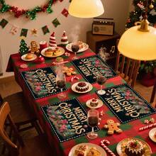 1 buc/4 buc/6 buc/100 buc Covorașe imprimate pentru cadouri de Crăciun, Covorașe termoizolante, Potrivite pentru decorarea casei, mese de sărbători, decorarea bucătăriei și a petrecerilor, Covorașe pentru petreceri, Pot fi oferite cadouri de Crăciun