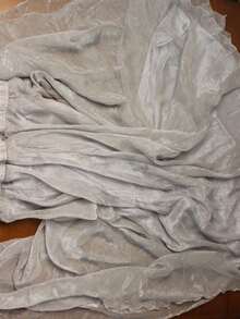 LUCIDVUE 1 Piece Summer Outfits For Women Skirt Peacock Blue Glittering Fabric Double Chiffon Skirt Two Ways To Wear It Beach Vacation Outfits Big Swing Elegant Skirts Return Long Dresses - Light Grey - View 11