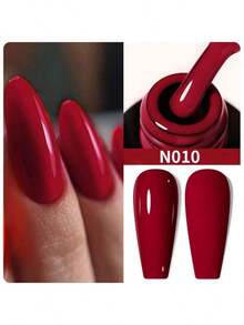 XEIJAYI 1瓶7.3毫升凝膠指甲油,法式指甲油,浸泡式紫外線光固化凝膠指甲油,美術設計美甲沙龍diy沙龍凝膠 - 紅色 - 查看 6