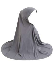 1 Khăn trùm đầu tiện lợi cho phụ nữ theo đạo Hồi, Khăn choàng đơn giản bằng vải lanh pha lê màu trơn, Khăn trùm đầu đa năng thời trang, Khăn trùm đầu Niqab chống nắng khi cầu nguyện ngoài trời thoáng khí - khăn xếp - Xem 8