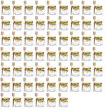 1.5 Oz Hexagon Honey Pot Mini Glass Jars - 20/24/25/30/40/48/50/60 Pcs Honey Jars With Wooden Dipper, Gold Lid, Bee Charm, Burlap - Perfect For Wedding Favors, Party Gifts, Baby Shower