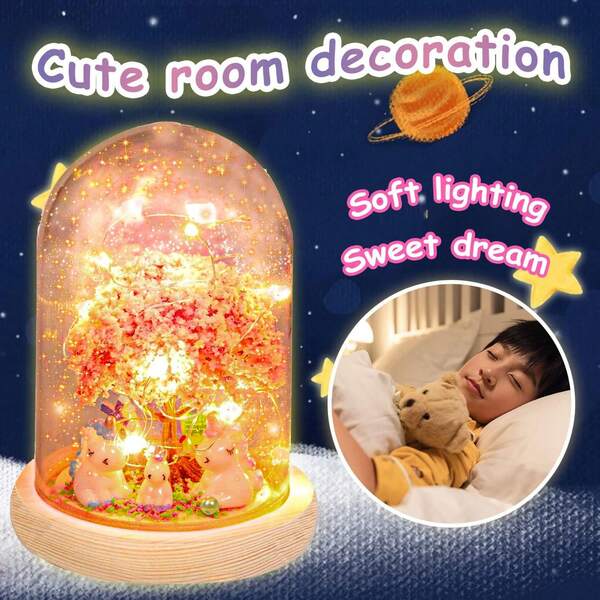 Gifts For Girls, DIY Children's Night Light, Night Light, Gifts For Easter, Thanksgiving, Christmas , Art Craft Gifts For 6-12 Years Girls, Birthday Days, Gifts For Children (Pink Castle Style)