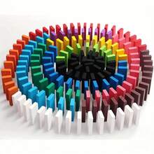 120/240/360pcs Wooden Domino Toys, Multifunctional Tabletop Game For Teens And Adults, Convenient Storage In Portable Box, Best Gift Choice - Multicolor - View 5