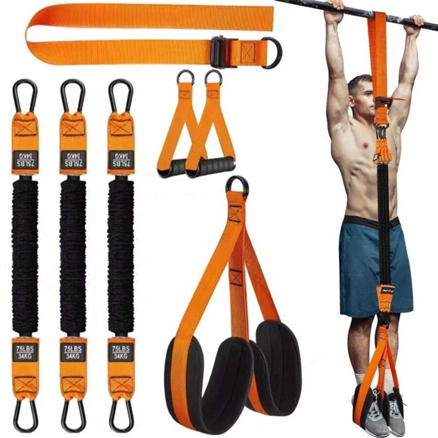 Heavy Duty Pull Up Assistance Bands Assisted Pull Up Bands Arm Training Set - Orange - View 1