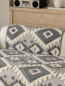 1pc Thick Plush Sofa Cushion Cover, Modern Simple Non-Slip Sofa Seat Pad, Dust-Proof And Washable Sofa Slipcover, Soft And Fade-Resistant, Pet-Friendly, Suitable For Bedroom, Office, Living Room, L-Shaped Sofa And 1/2/3/4-Seat Sofa, Light Gray