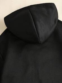 NF See The Light In Dark Times Men's Autumn Winter  Printed -Lined Hoodie With Front And Back Patterns, Casual Pullover Sweatshirt, Drawstring Design For Surprise Gift - màu đen - Xem 7