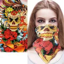 Masque crâne, protection contre la poussière, le vent et le soleil, pour hommes et femmes à moto, foulard magique multifonction, protège-poignets pour femmes, bandeau, randonnée en plein air, voyage à moto, protection solaire, masque polyvalent