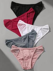 VKME 5件套性感网眼拼接三角内裤女士内衣 - 彩色 - 查看 2