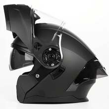 Crown Racing Kask motocyklowy z podwójnym wizjerem, odchylany do góry, modułowy, integralny, dla mężczyzn, zatwierdzony przez DOT