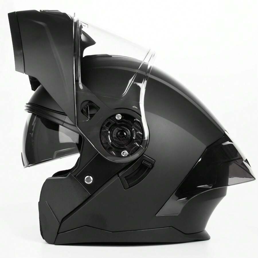 Crown Racing Kask motocyklowy z podwójnym wizjerem, odchylany do góry, modułowy, integralny, dla mężczyzn, zatwierdzony przez DOT