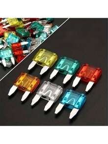 60pcs Bagged Insurance Fuse, Car Fuse, Small Size 5A/10A/15A/20A/25A/30A - 汽車絲插件-60個 - 查看 4