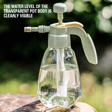 Large Pressure Watering Can, 1.5L Large Capacity Clear Water Bottle, Gardening Sprayer Pressure Pump Watering Can For Plants Flowers Cleaning - 彩色 - 查看 2