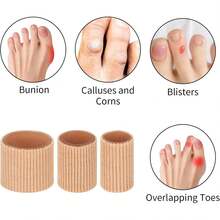 24PCS Gel Toe Protectors Covers, 0.98 Inches Toe Sleeve Tubes Pads Guards Blisters, Corn Cushions Women - 1 - Xem 3