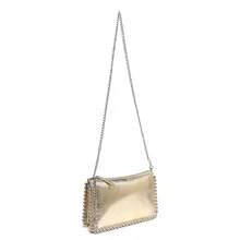 时尚百搭斜跨方形包手拿包 - 金色 - 查看 4