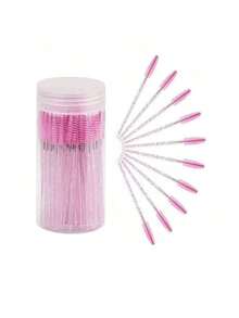 100支一次性睫毛膏刷，水晶眉刷（适用于睫毛嫁接），粉色睫毛刷（带收纳盒），眉刷，眼影刷，刷子