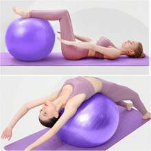 Wodoso Pelota de Pilates, Pelota de Yoga, Pelota para Ejercicio, 65cm, Silla de Pelota de Estabilidad Antiexplosión Resistente, para Embarazo, Fitness y Terapia Fisica, con Bomba de Aire (Morado) - 1 - Ver 3