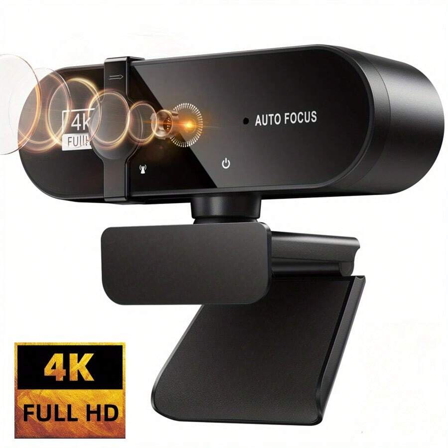 1080P 2K 4K Webcam For PC Web Camera Cam USB Online Webcam With Microphone Autofocus Full Hd 1080P Webcam For Computer - 黑色 - 查看 1