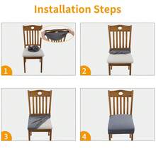 1/4/6pcs Solid Color Stretch Dining Chair Covers, Removable Non-Slip Seat Covers For Kitchen, Bedroom, Living Room, Hotel