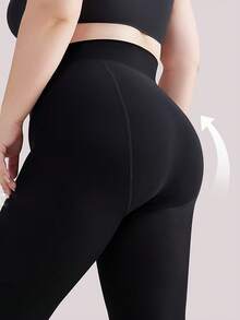 YXY 200克女士黑色保暖内衬紧身裤，保暖舒适，百搭通勤七分裤，适合秋冬季节穿着，舒适保暖 - 黑色 - 查看 8