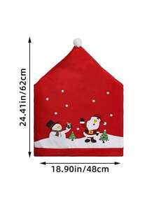 Coprisedia Cappello di Babbo Natale per decorazione di ristoranti, hotel e casa, coprisedia in velluto rosso per decorazione natalizia della sedia