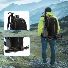 Mochila Senderismo, Mochilas Impermeable de 50L Gran Capacidad, Mochila de Camping para Hombre y Mujer, Mochilas con Múltiples Bolsillos para Montañismo, Escalada, Viaje al Aire Libre - Negro - Ver 7