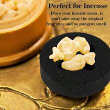 50MM Incense Charcoal Briquettes 20PCS Charcoal Tablets Incense Burner Charcoal Burning Discs Resin Burner Grilling Quick Light  Charcoal Instant Fire Coals Supplies