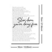 1 件无框“放慢脚步，你做得很好”维也纳歌词海报音乐墙艺术帆布印刷简约印刷引言励志时尚画作适用于宿舍、客厅、卧室、现代家居装饰 - 彩色 - 查看 10