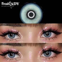 FRESH LADY 1副 Freshlady Everyday Color Contacts Pupilentes Dolly Stacie 14.5mm Colored Contact Lides 1 Year Dispensable