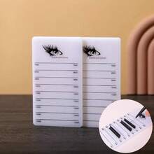 1 件亚克力睫毛尺、睫毛延长展示板、睫毛移植托盘和操作台、睫毛延长辅助工具 - 白色 - 查看 1