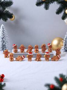 5pcs/8pcs/10pcs/15pcs Gingerbread Decoration Accessories, Christmas Car Decor, Dollhouse Accessories, Home Decor Gifts, Gingerbread Decorations, Christmas Decorations, Christmas Party, Christmas Gifts, Holiday, Winter - Multicolor - View 6