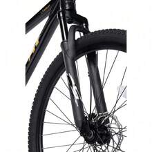 Bicicleta de montaña rígida de 29 pulgadas con recorrido de suspensión de 100 mm, cambios Tourney de 21 velocidades, cuadro de aluminio, frenos de disco mecánicos, bicicleta de trekking para adultos de 175 a 190 cm.