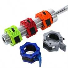 1 Pair 50mm Spin Lock Barbell Clamps, Barbell Collar Locks, Gym Dumbbell Clips, Spring Quick Release Collars, Spin Lock - Multicolor - View 6