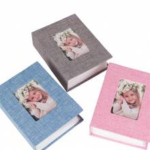 1pc 4x6 Photo Album, 100 Capacity, Linen Fabric Cover, Slip-In Pocket Style, Suitable For Wedding, Family, Vacation, Anniversary, Birthday Gifts, Anniversary Celebration, Perfect Gift - Multicolor - View 5