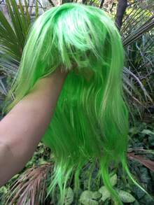 Long Wig Costume Party Cosplay Halloween Carnival - 綠色 - 查看 6