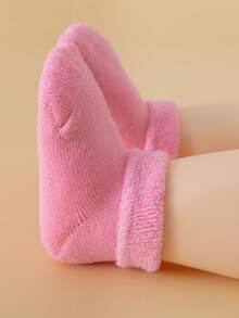 5双幼儿毛绒袜子，厚实保暖，适合冬季，儿童袜子 - 彩色 - 查看 6