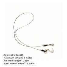 1m Accesorio colgante de lámpara de camping de acero inoxidable ajustable en longitud - se adapta a múltiples modelos de lámparas de camping