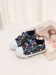 GENGASUN 1 szt. chłopięce, okrągłe, niskie, codzienne buty z nadrukiem w kształcie kreskówek na wiosnę/jesień