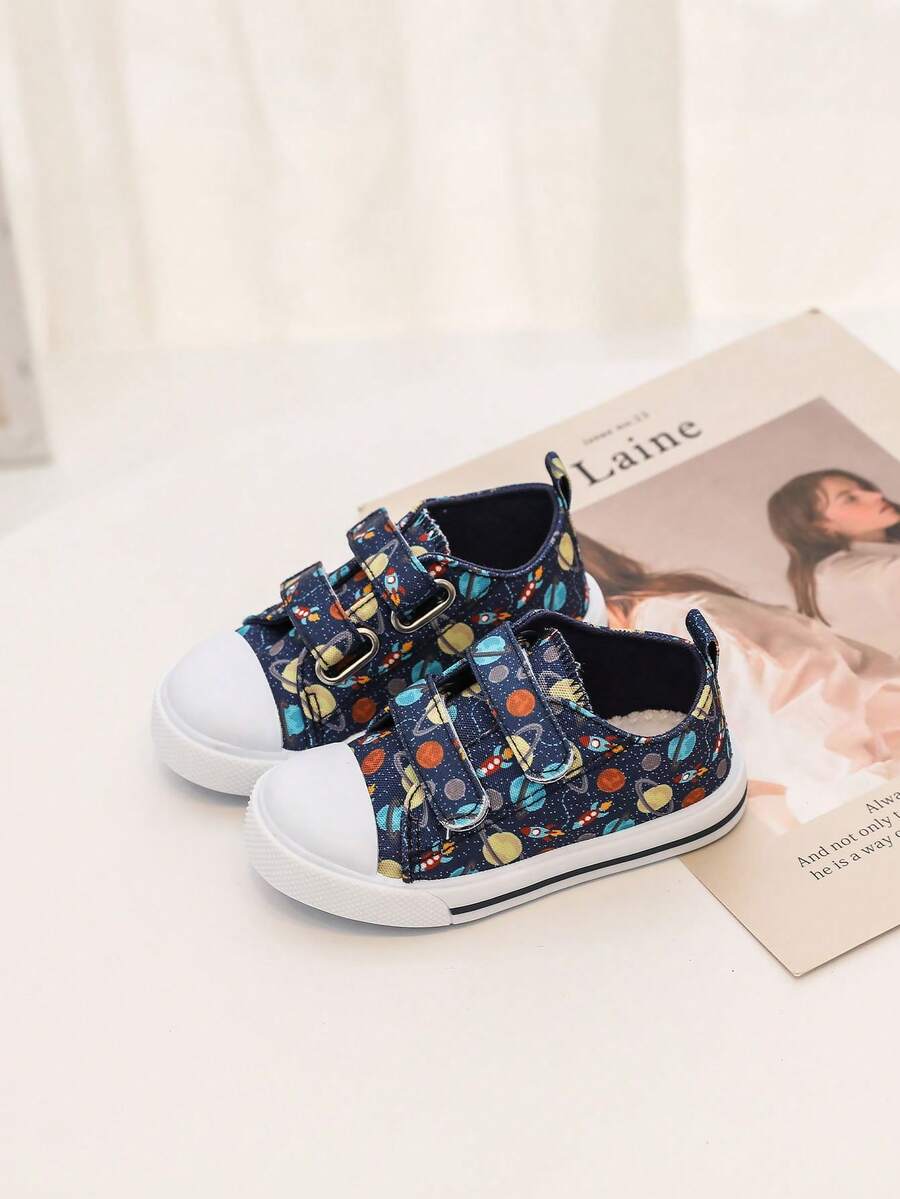 GENGASUN 1 szt. chłopięce, okrągłe, niskie, codzienne buty z nadrukiem w kształcie kreskówek na wiosnę/jesień