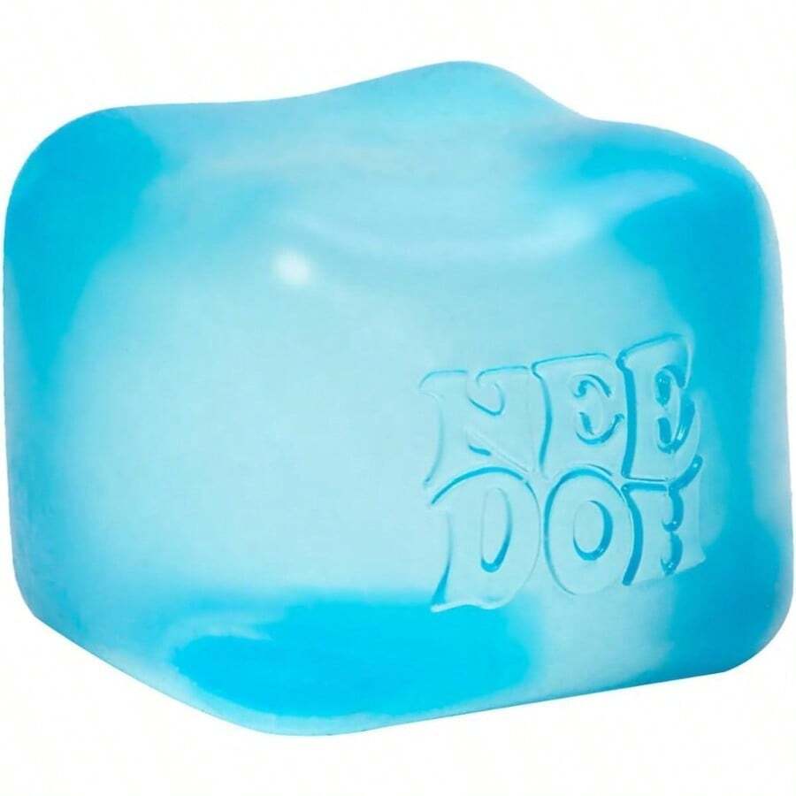 Schylling NeeDoh Nice Cube -Sensory Squeeze Toy With Super Solid Squish - 2.25" Cube - 藍色 - 查看 1