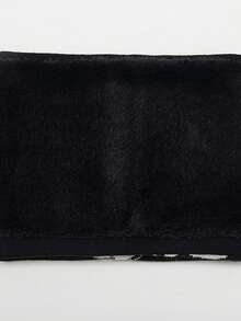 1pc Y2K Skeleton Print Fleece Neck Warmer, Casual Cold-Proof Unisex Scarf, Suitable For Daily Wear, Autumn/Winter