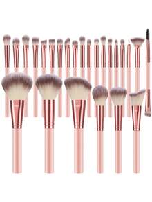 50件套化妆工具套装，包括：1个多功能防水拉链化妆包+25支化妆刷+6个化妆海绵+3个迷你化妆海绵+3个三角粉扑+3个迷你气垫粉扑+1个发圈+2个手碗挂绳+1套化妆刷清洁工具+3个气垫粉扑+1套眼部彩妆工具+1个睫毛夹。旅行必备，情人节礼物，价格实惠，旅行化妆刷套装，女士礼物，化妆师必备，专业全套化妆工具。 - 彩色 - 查看 13