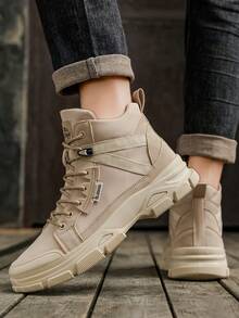 Giày thể thao thường ngày mới dành cho nam năm 2025, Giày bốt, Giày thể thao ngoài trời, Giày đi bộ đường dài, Khám phá, Xây dựng, Nông trại, Cao bồi, Đa năng - Màu Khaki - Xem 8