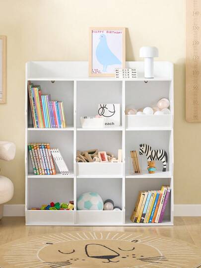 SoBuy Children's Bookcase Children's Shelf Storage Shelf With 8 Open Compartments Toy Shelf Standing Shelf Shelf Children's Room Furniture White W X H X D Approx.: 106 X 104 X 30 Cm Children's Shelf Children's Storage Children's Storage Box Children's Storage Furniture Children's Storage Chest Children's Book Storage Children's Bookcase Children's Reading Corner Children's Toy Storage Children's Toy Chest Children's Room Dressing Room Children's Room Storage Children's Room Furniture Children's Shelf Shelf Children's Room Wall Toy Storage Toy Furniture Toy Chest Soft Toy Storage Wall Shelf Children's Room Magazine Rack Children's Room Furniture White MDF (E1)