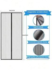 1Set Magnetic Screen Door(Send Thumbtack), Door Screen Magnetic Closure-Keeps Bugs Out Let Breeze In, Heavy Duty Mesh - Pet And Kid Friendly, Works With Front Doors, Sliding Doors - Multicolor - View 6