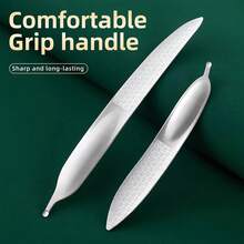 羽毛形双面指甲锉，迷你修甲工具，家用沙龙便携设计，顺滑指甲护理，旅行必备，美容工具 - 彩色 - 查看 3