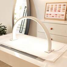 1 قطعة مصباح أظافر نصف قمري حديث بطول 53 سم (20.54 بوصة) بحجم كبير، مصنوع من معدن بتشطيب لامع، يعمل بالطاقة عبر منفذ USB، بأزرار تحكم، متعدد الاستخدامات للاستخدام المنزلي والاحترافي، بدون بطارية مطلوبة